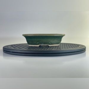 Green Glazed Bonsai Pot